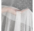 Záclona SIBEL bílo-stříbrná - na průchodkách