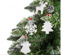 Závesné Vianočné dekorácie SHY-W8569 biele (16 ks)