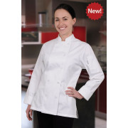 Női szakácskabát ChefWorks CWLJ - fehér, fekete