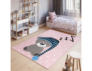 Dětský koberec PINKY  DE71A Teddy Bear růžový