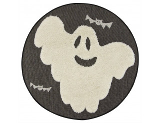 Dětský koberec Shaggy Smile 15542/969 halloween, černý / krémový