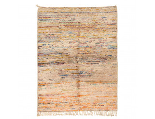 Ručne tkaný vlnený koberec BERBER MR4298 Beni Mrirt berber abstraktný, béžový / oranžový