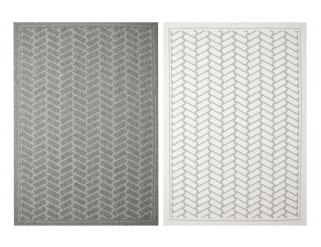 Šňůrkový oboustranný koberec Brussels 205855/10010 cihly, šedý / krémový