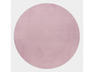 Koberec Pouffy pudrovo ružový, kruh