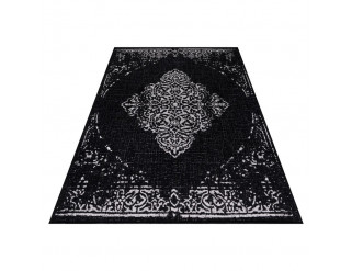  Šnúrkový koberec Sunny ornament čierny