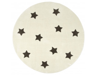 Koberec Karo 6066A Hvězdy bílý / hnědý