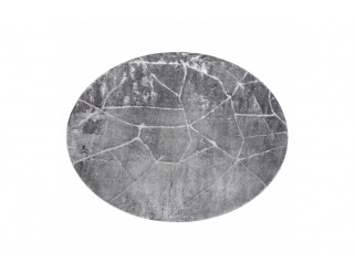 Koberec MEFE kruh 2783 Marmur - tmavo sivý