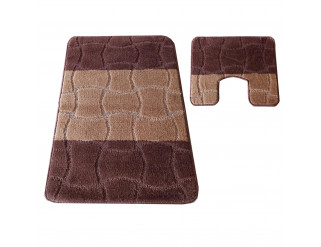 Sada koupelnových koberečků Montana Sariyer XL Brown