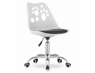 Otočná židle PRINT - bílá/černá