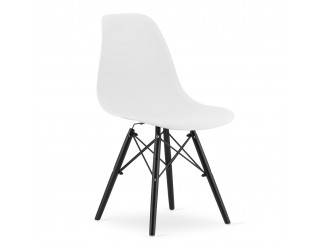 Jídelní židle OSAKA bílá (černé nohy)