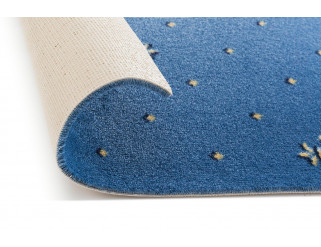 Metrážny koberec GRANDE FLEUR modrý