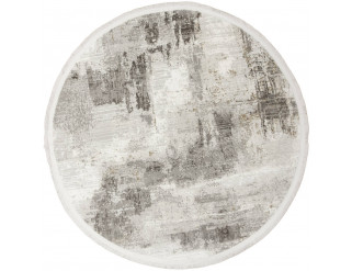 Koberec 167 marmur sivý / krémový / béžový kruh