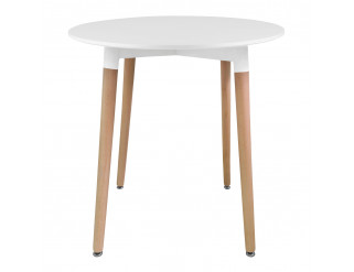 Kulatý stůl KAMI bílý 80 cm