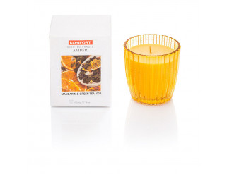 Svíčka Amber Mandarin & Green Tea žlutá