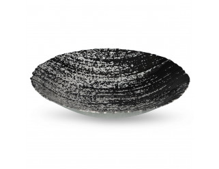 Dekoratívna miska ADELA 01 čierna / strieborná