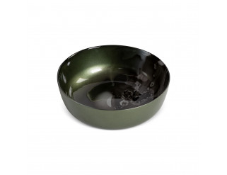 Dekorativní miska SABA 02 zelená / ocelová