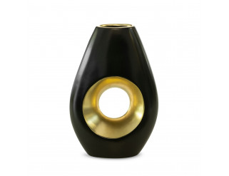 Váza MIRA 02 čierna / zlatá