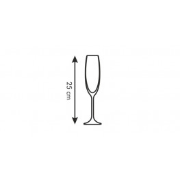 Tescoma poháre na šampanské Sommelier 210 ml, 6 ks