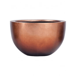 Metallic Silver leaf Bowl matt copper 45x27 cm