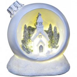 MagicHome Vianočná guľa LED teplá biela 10,50x9x11cm