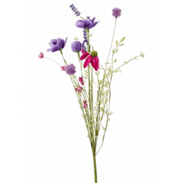 Bouquet Field Flower Branch Purple umelá kytica 50 cm