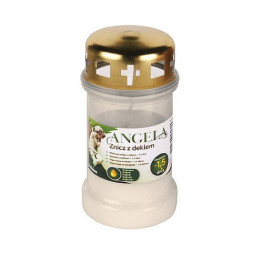 Náhrobná sviečka Angela 36HD biela, 35 h, 148 g, olejová