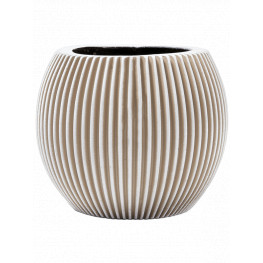 Kvetináč Capi Nature Groove Vase Ball biely 21x19 cm