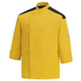 EGOchef kochjacke - farbig mit Schulterklappen (orange, gelb, weiß)