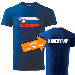 Pánske tričko s potlačou slovenskej vlajky - rôzne farby