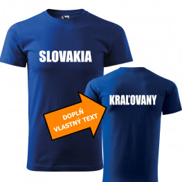 Pánske tričko s potlačou Slovakia - rôzne farby
