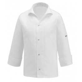 EGOchef VIP-Kochjacke mit Hemdschnitt UNISEX - weiß