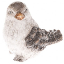 Keramický zasnežený vrabec 10,5 cm