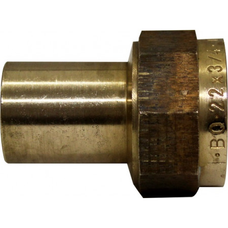 EFFEBI - PRESS Unico - Prechodka s vnútorným závitom a jedným zásuvným koncom bronz V 22x1/2", RKF272-042200