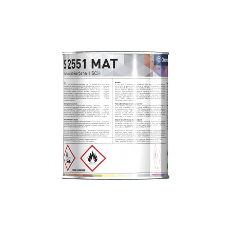 S 2551 MAT syntetická antikorózna farba 2v1