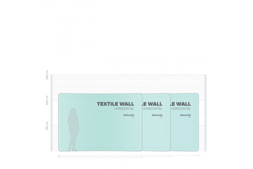 Textilwand horizontal