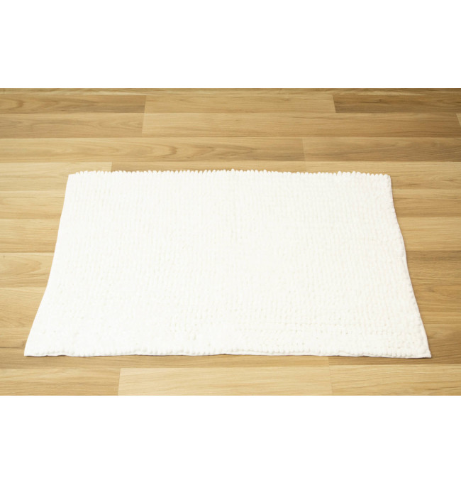 Koupelnový kobereček Shiny Chenille 503362 bílý