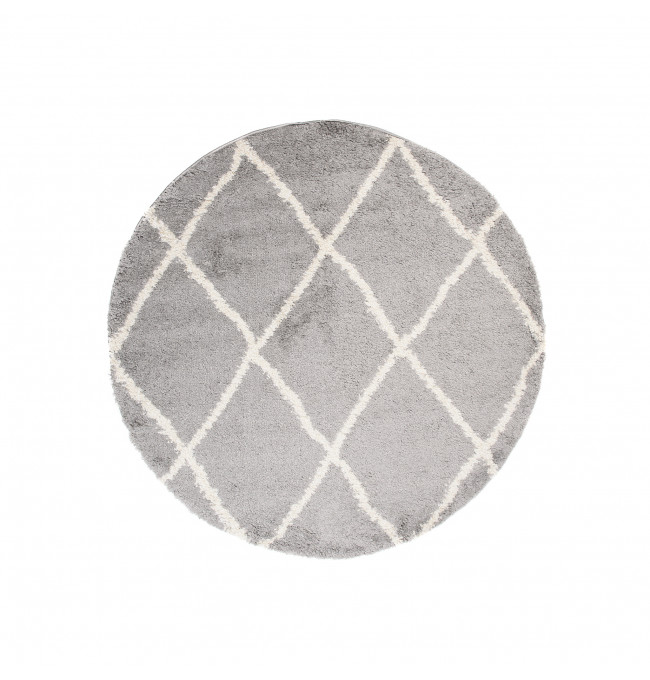 Koberec BOHO L226C tmavě šedý / béžový kruh