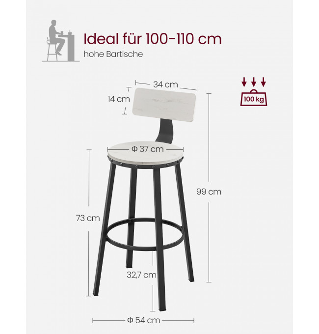 Set vysokých barových židlí LBC026B73V1