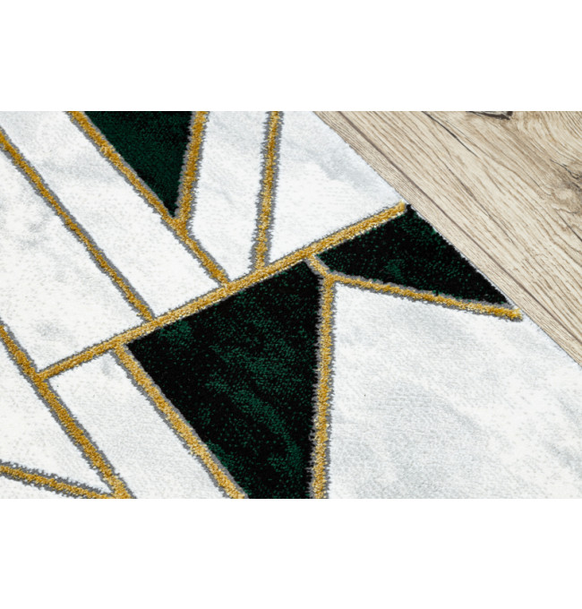Běhoun EMERALD exkluzivní 1015 glamour, marmur, geometrický zelený/zlatý