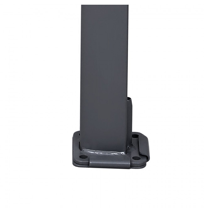 Podlahový držák pro sloupky boční markýzy s plastovým krytem GSA004