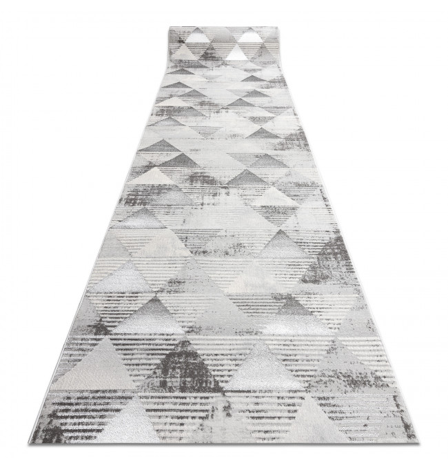Běhoun LIRA E1627 Trojúhelníky geometrický, strukturální, glamour - šedý