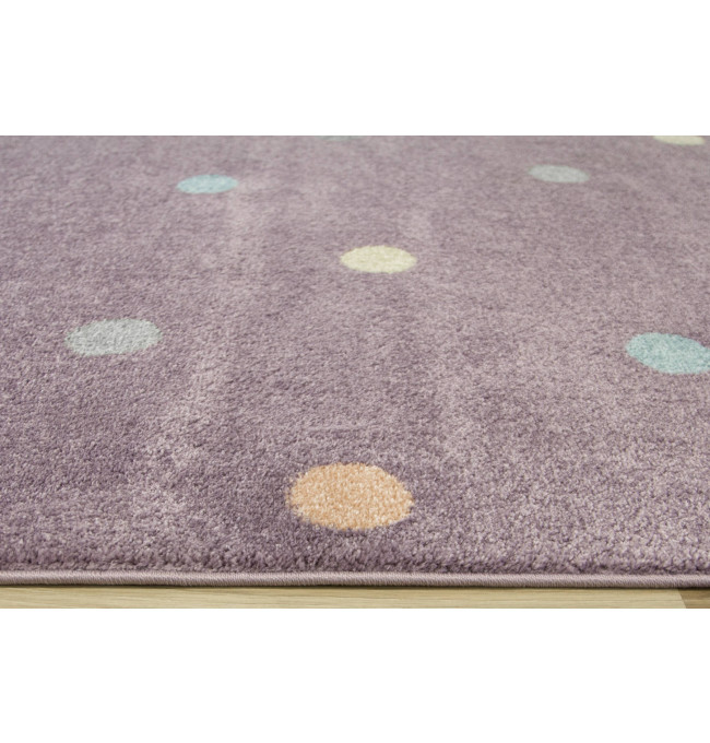 Dětský koberec Lima C275A Tečky fialový / růžový