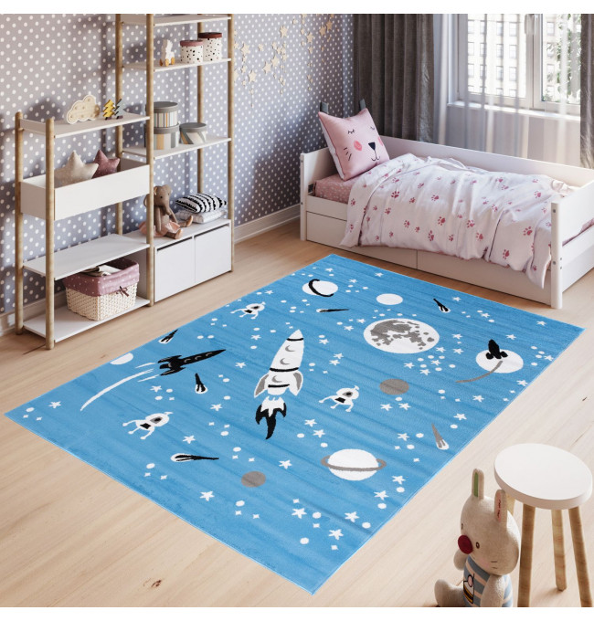Dětský koberec PINKY DE14A  Space modrý
