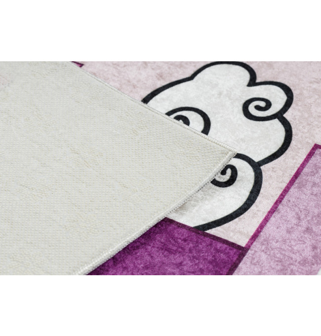 Detský koberec protišmykový BAMBINO 2285 Triedy, čísla ružový