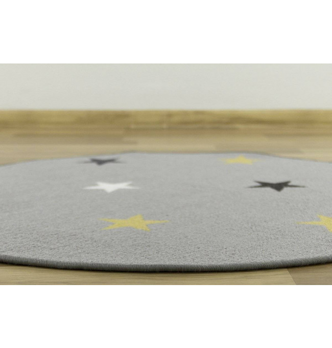 Dětský koberec Stars 19, šedý / vícebarevný