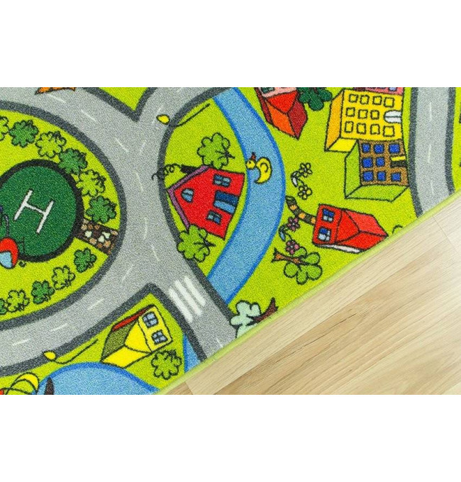 Dětský koberec Uličky 12 zelený