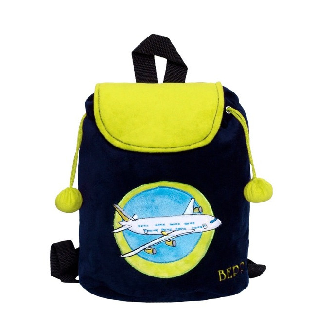 Detský ruksak s lietadlom zelený 12193 - Výpredaj