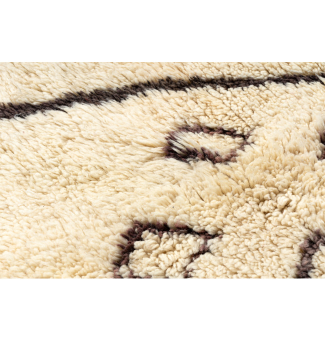 Ručně tkaný vlněný koberec BERBER BJ1124 Boujaad berber Boho, béžový / černý