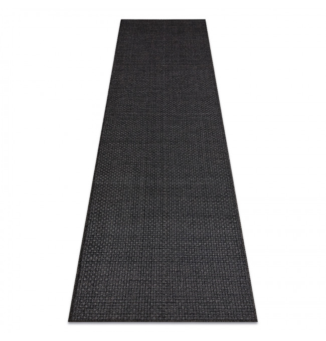 Šňůrkový koberec / běhoun SIZAL TIMO 0000 černý