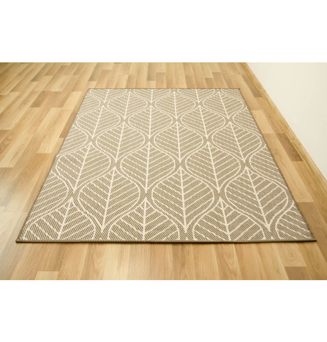 Šňůrkový oboustranný koberec Brussels 205647/10210 kávový / béžový / krémový